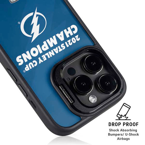 NHL 2021 Stanley Cup Champions Tampa Bay Lightning iPhone 15 Pro Max Kickstand Case